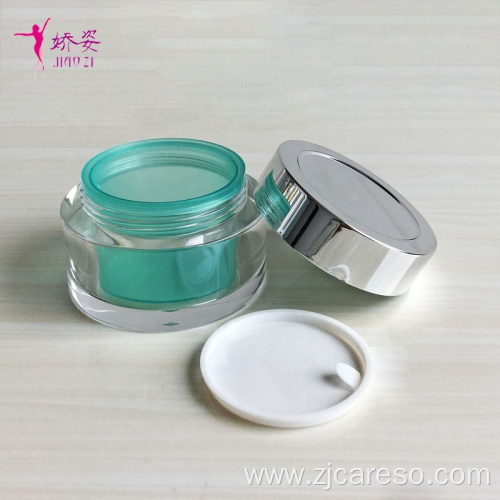 PS Cosmetic Plastic Cream Jar with UV Lid